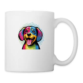 Amour de chien 4 Style Pop Art - Mug blanc - blanc - Droite
