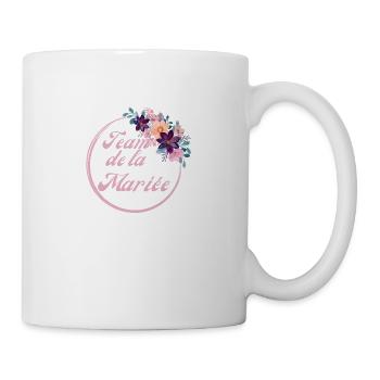 Team de La mariée floral rose-idée cadeau Evjf - Mug blanc - blanc - Droite