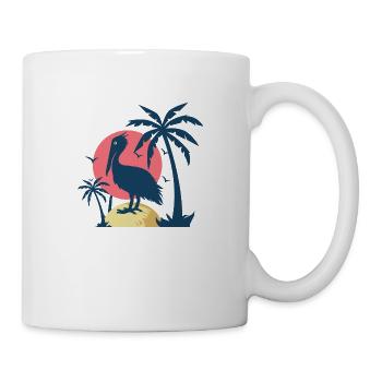 Pelikan der Insel - Tasse - Weiß - Rechts
