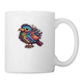 Artful Bird Colorful Crazy Parrot - Mug - white - Right