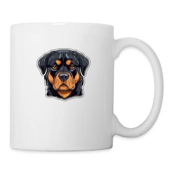 Rottweiler Rotti Black Rust Colored Large Dog - Mug - white - Right