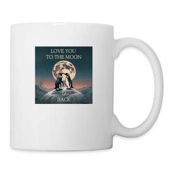 Pinguin Liebespaar - Tasse - Weiß - Rechts