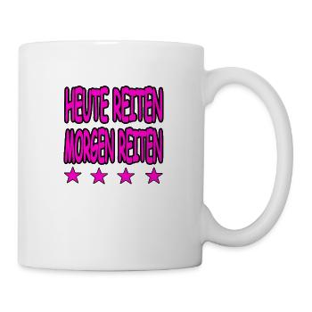 Reiten - Tasse - Weiß - Rechts