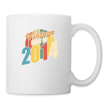 Jahrgang 2014 Best of 2014 - 10-jähriges Jubiläum - Tasse - Weiß - Rechts