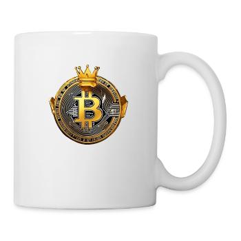 King Bitcoin - Cool Bitcoin Logo - Mug blanc - blanc - Droite