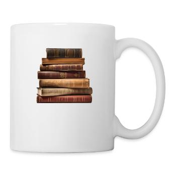 Alte Bücher, das Tor zum Wissen - Tasse - Weiß - Rechts