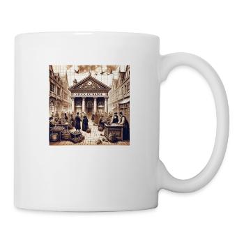 Erste Börse überhaupt - Tasse - Weiß - Rechts