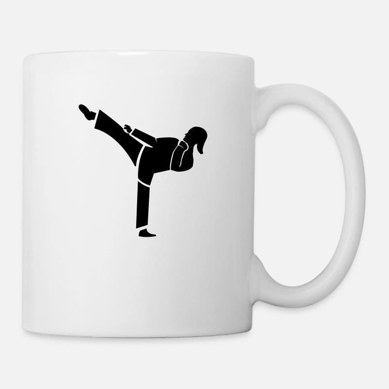 karate frau - Tasse - Weiß