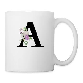 Purple Floral Letter - Mug - white - Right