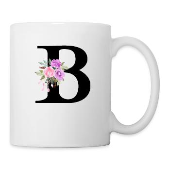 Purple floral letter b - Mug - white - Right