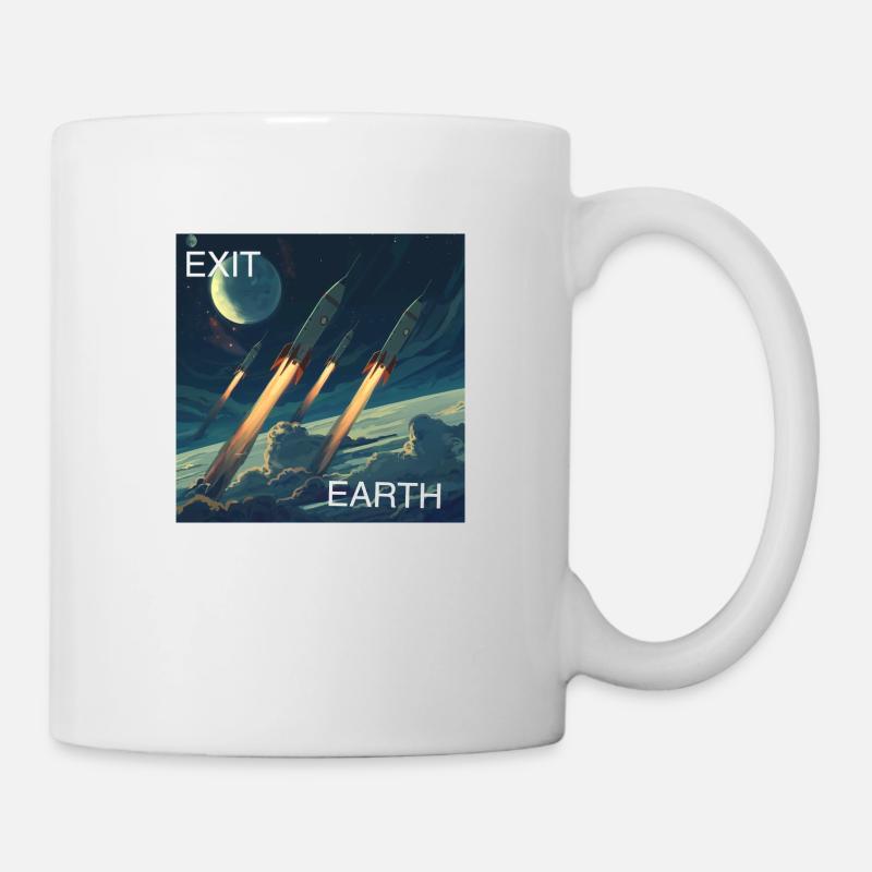 Exit Earth - Tasse - Weiß