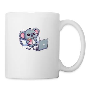 Süßer Koalabär, der eine Serie schaut. - Tasse - Weiß - Rechts