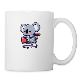 Süßer Koalabär im Einkaufswagen - Tasse - Weiß - Rechts