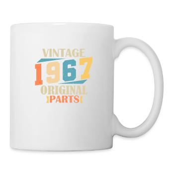 Monat 1967. 1967 Geburtstagsgeschenk. 57 Jahre alt Birt - Tasse - Weiß - Rechts
