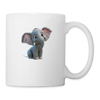 Funny little elephant - Mug - white - Right