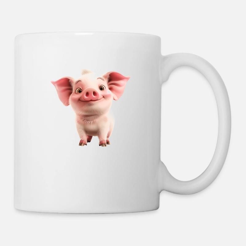 Petit porcelet mignon - Mug blanc - blanc