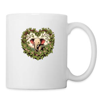 Elefant - Tasse - Weiß - Rechts