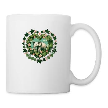 Elefant - Tasse - Weiß - Rechts