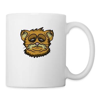 Lustige müde Katze mag keinen mürrischen Morgen - Tasse - Weiß - Rechts