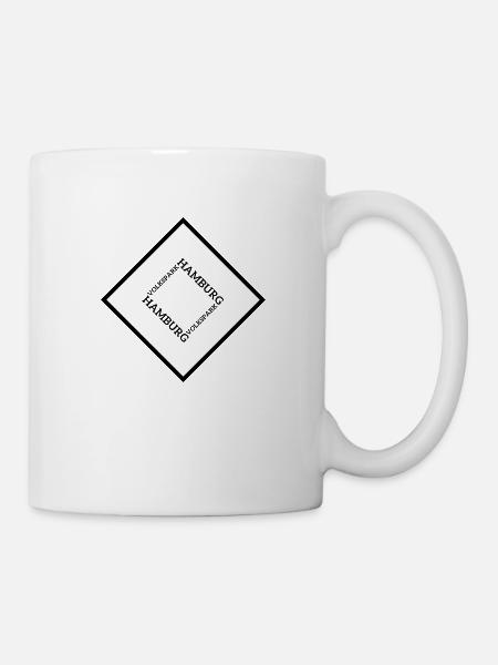 Raute Schwarz 1 - Tasse - Weiß