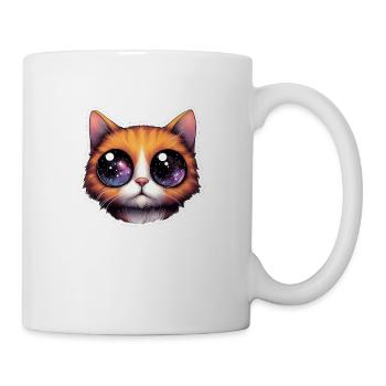 Niedliche Katze - Tasse - Weiß - Rechts