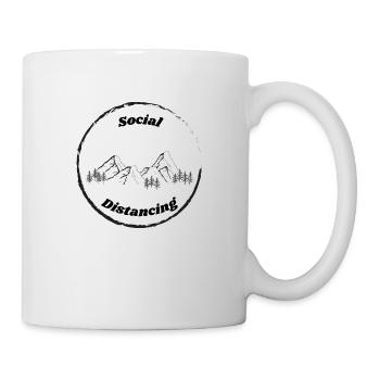 Social Distancing Naturliebe Jagd Tierliebe - Tasse - Weiß - Rechts