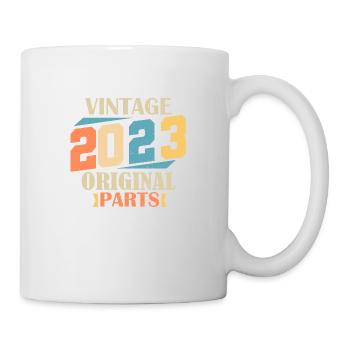Monat 2023. Geburtstagsgeschenk 2023. 1 Jahr Geburt - Tasse - Weiß - Rechts