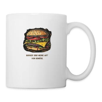Burger-Liebe: Mein Grünzeug - Tasse - Weiß - Rechts