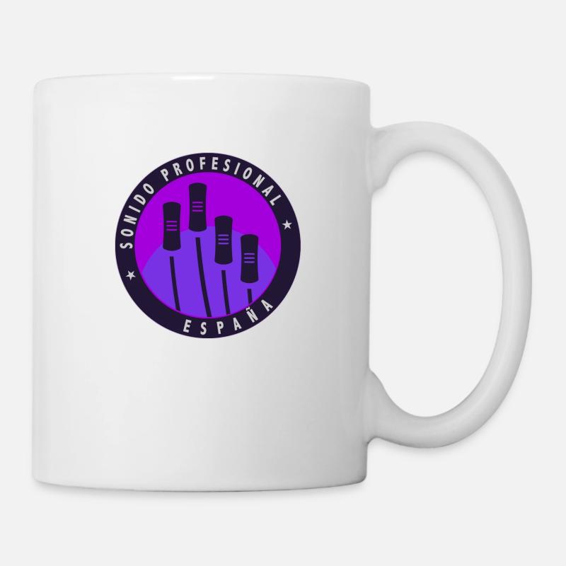 Logo mit violettem Hintergrund. - Tasse - Weiß