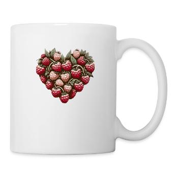 Himbeeren - Tasse - Weiß - Rechts