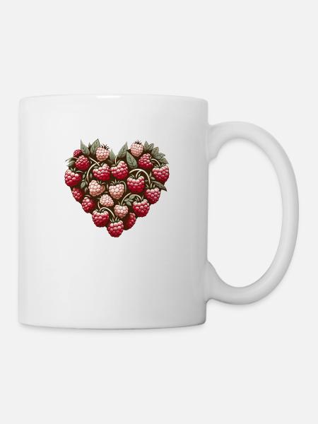 Himbeeren - Tasse - Weiß