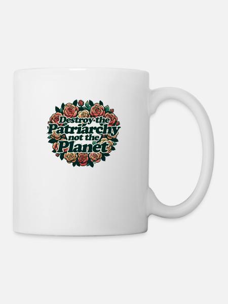 Détruisez le patriarcat, pas la planète - Mug blanc - blanc