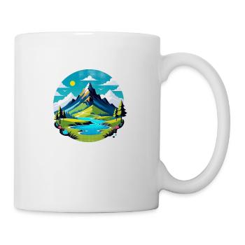 Berg Natur Wandern Klettern See - Tasse - Weiß - Rechts