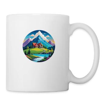 Berg Natur Wandern Klettern See - Tasse - Weiß - Rechts