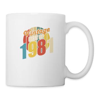 Vintage 1981 meilleur de 1981 - annif 43 ans - Mug blanc - blanc - Droite