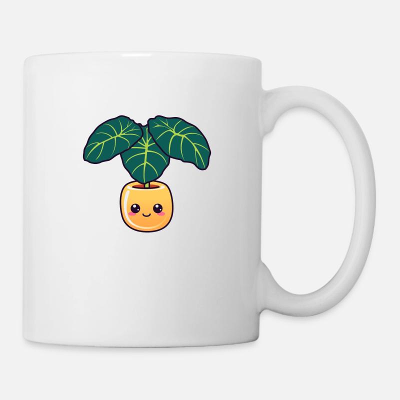 Alocasia - Tasse - Weiß