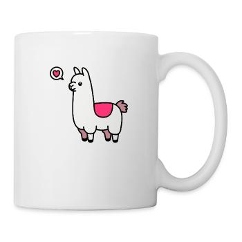 Lama - Mug blanc - blanc - Droite
