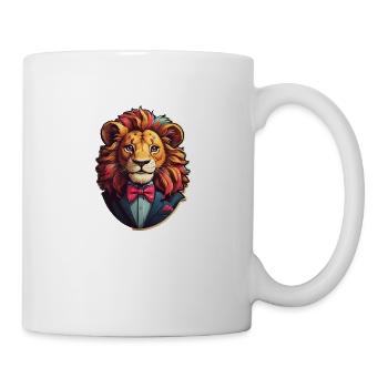 Löwe Comic - Tasse - Weiß - Rechts