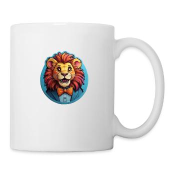 Löwe Comic - Tasse - Weiß - Rechts