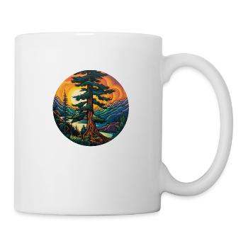 Cedar at sunset - Mug - white - Right