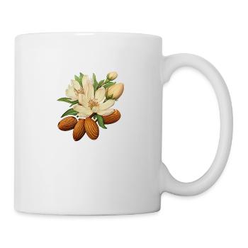 Amandes et fleurs d’amandier - Mug blanc - blanc - Droite