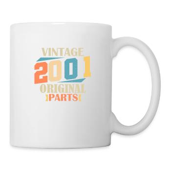 Monat 2001. 2001 Geburtstagsgeschenk. 23 Jahre alt Birt - Tasse - Weiß - Rechts