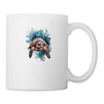 Sea's turtle under water - Mug - white - Right