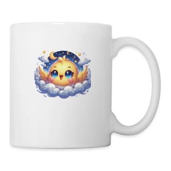 Sweet chick Le poussin mignon sur le nuage avec la lune - Mug blanc - blanc - Droite