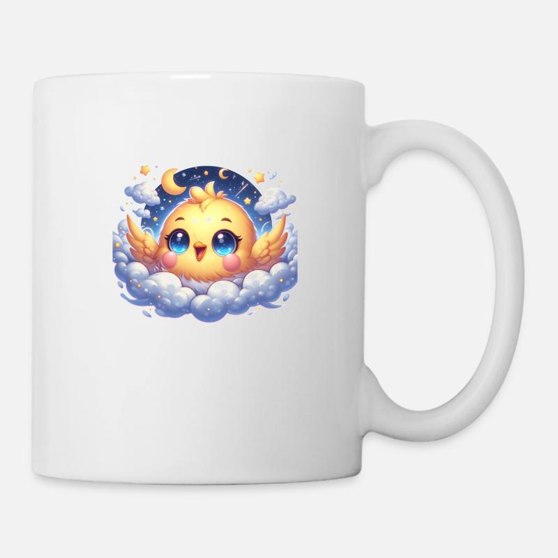 Sweet chick The cute chick on cloud with moon - Mug - white