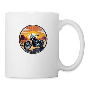 Motorcycle and Sunset, Biker Gift - Mug - white - Right