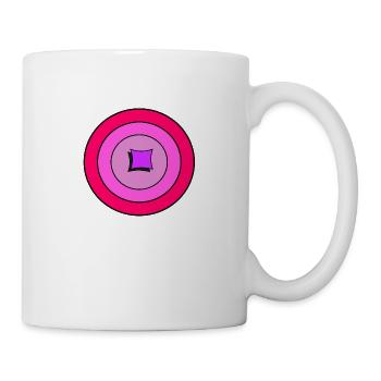 Emblem in shades of red in circles - Mug - white - Right