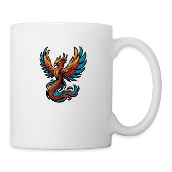 Colorful phoenix with wings gracefully flying - 2 - Mug - white - Right