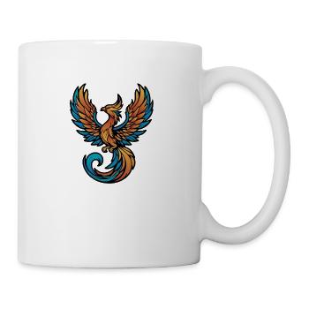 Colorful phoenix with wings gracefully flying - 1 - Mug - white - Right