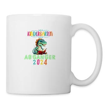 Kindergarten Abgänger 2024 Dino Abschied Kita Kiga - Tasse - Weiß - Rechts